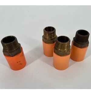 Lot of 4 Brass CPVC 1" Male Adapter . 1 spears, 3 BM. for Fire sprinklers